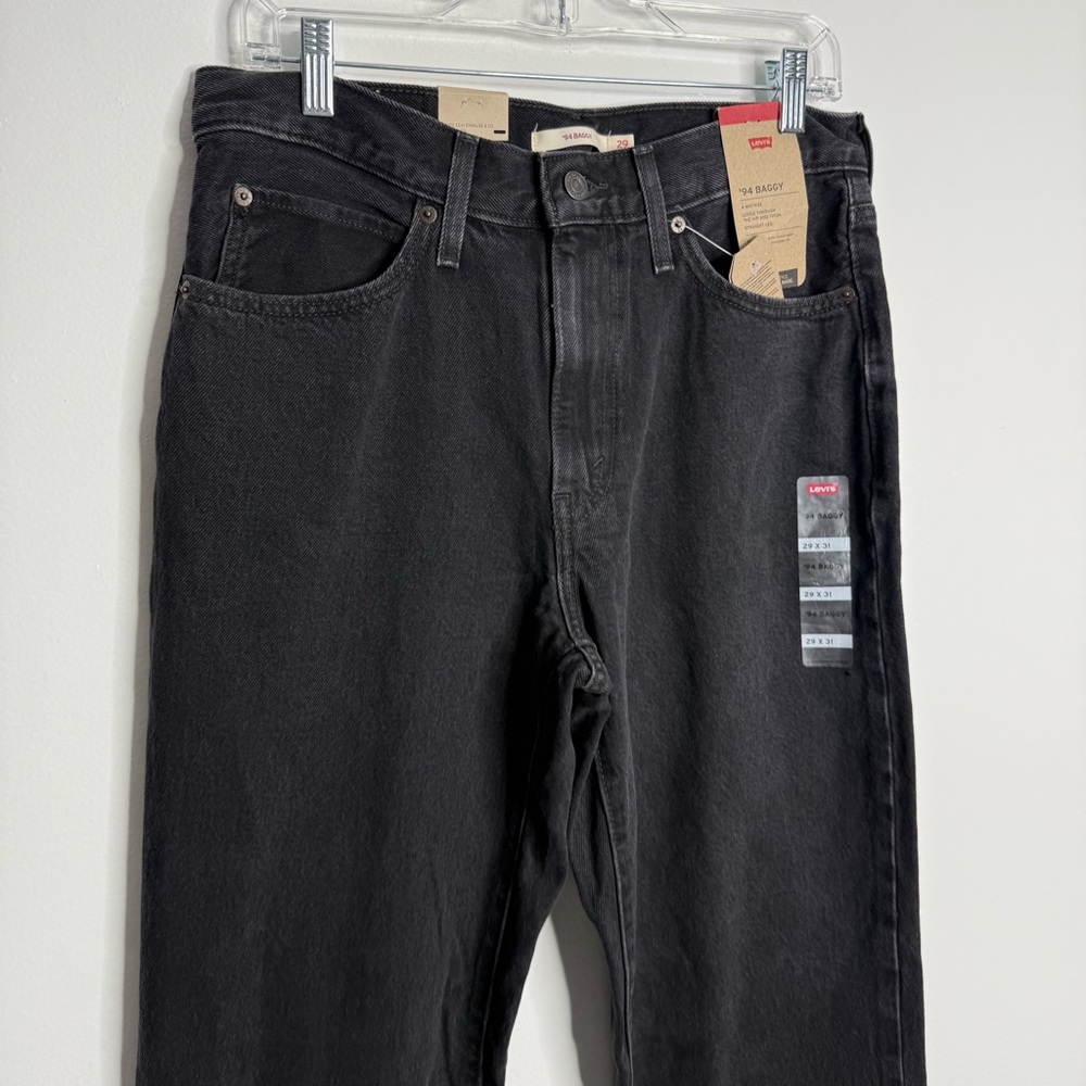 NWT Levi's 94 Baggy Jean Open Mind Straight Washed Black‎ 29 x 31 Streetwear - Picture 4 of 12